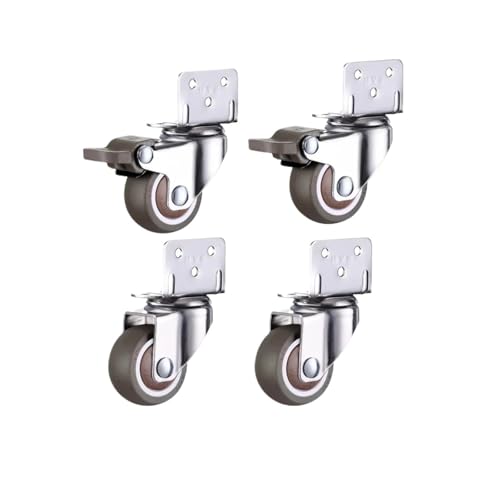 4 stücke Möbelrollen Räder Weiche Gummi Lenkrolle Ganz Roller for Trolley Baby Krippe Bett Haushalts Zubehör(2 inch Combination) von EEEBLBXNQ