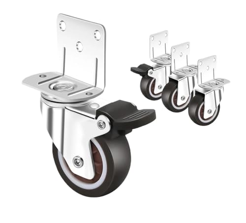 4 stücke Möbelrollen Räder Weiche Gummi Lenkrolle Ganz Roller for Trolley Baby Krippe Bett Haushalts Zubehör(2 inch Combination) von EEEBLBXNQ