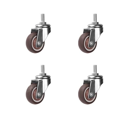 4 stücke Möbelrollen Räder Weiche Gummi Lenkrolle Ganz Roller for Trolley Baby Krippe Bett Haushalts Zubehör(4 Activity,1.5 Inch) von EEEBLBXNQ