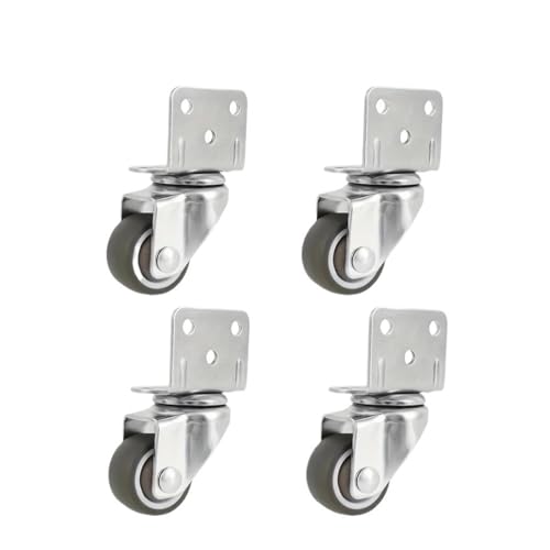 4-teilige Lenkrollen mit doppeltem Feststellsystem, nicht abfärbende Gummiräder, 360°-Drehung, L-förmige, feststellbare Rolle(4Pcs Activity) von EEEBLBXNQ