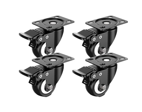 4-teilige Lenkrollen mit doppelter Sicherheitsverriegelung und Polyurethanschaum, 45 mm, kein Lärm 4-teilige Lenkrollen mit doppelter Sicherheitsverriegelung und Polyurethanschaum, 45 mm, kein Lärm von EEEBLBXNQ