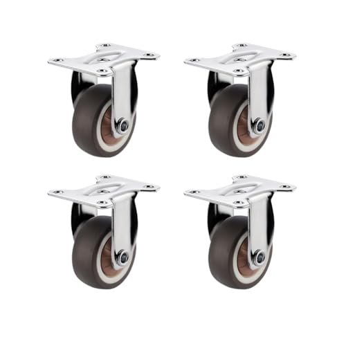 4Pcs 1/1,25 Zoll Caster Räder Möbel Castor Universal Swivel Gummi Flachen Boden for Tisch Schränke(4 Fixed,1.25 inch) von EEEBLBXNQ