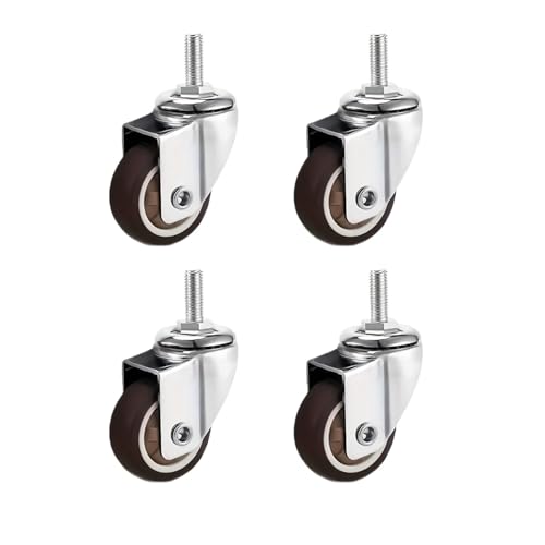 4Pcs 1/1.25/1.5/2 Zoll Stem Caster Räder Möbel Castor Schraube Stange Swivel Cartwheels for Karren(4 Universal,1.25 inch) von EEEBLBXNQ