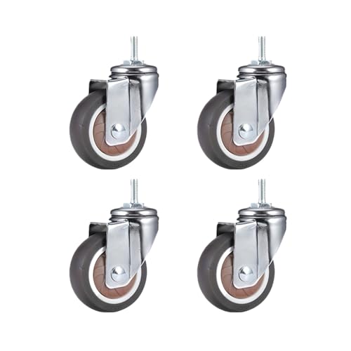 4Pcs 1,5 Zoll Stem Caster Räder Schraube Hebel Universal Rollen Swivel Mit M8 Gewinde Stange for Karren Möbel(4 Universal) von EEEBLBXNQ