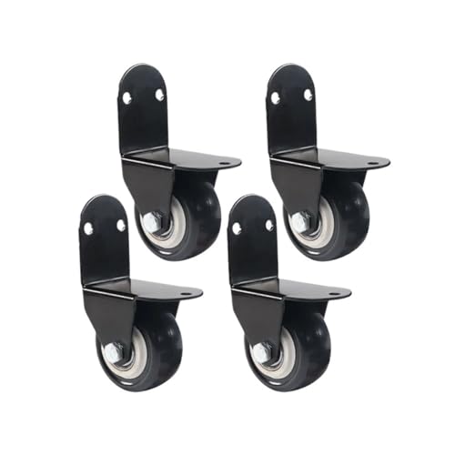 4Pcs L-förmige Halterung Rollen Räder Möbel Caster mit Tragfähigkeit for Kinderbetten Blumenständer Schreibtische(1.5 inch) von EEEBLBXNQ
