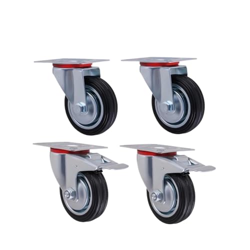 4Pcs Lenkrollen Duty Mit Bremse 3 Zoll 360 ° Drehbare Abriebfeste Räder for Trolley Möbel von EEEBLBXNQ