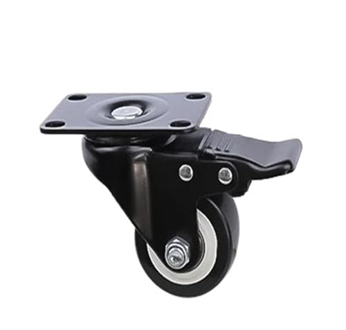 4Pcs Medium Duty Locking Caster Schwenk Räder Gewinde Stem Mit Bremse Trolley Möbel(65S) von EEEBLBXNQ