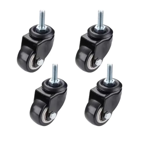 4Pcs Möbel Caster 1.5/2 Zoll 360 Drehbare Schraube Swivel Castor Räder Trolley Gummi Schutzhülle(4pcs no brake,2 Inch) von EEEBLBXNQ