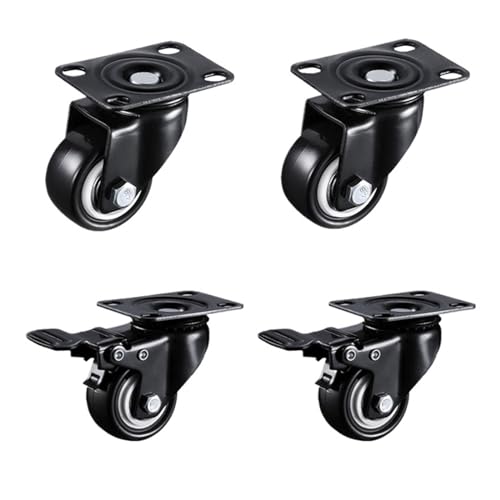 4pcs 1.5 Inches 41mm Black Swivel Castor Wheels Trolley Furniture Caster Rubber(1.5 inch A and C) von EEEBLBXNQ
