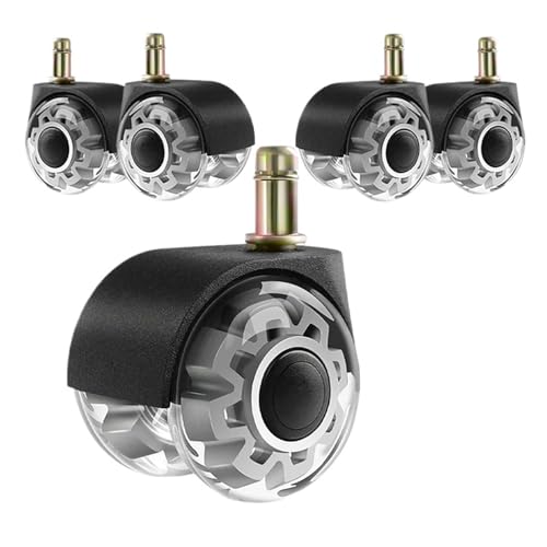 5 Stücke 2 "M10 Universal Weichgummi Stuhlrollen Leise Schwenkräder for Büromöbel Hartböden von EEEBLBXNQ