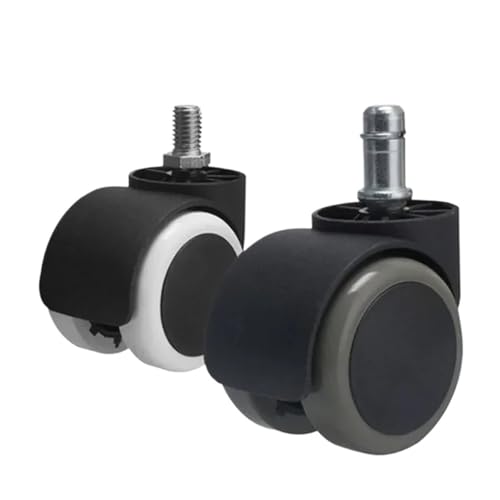 5 Stücke Bürostuhl Rad Caster 2 "360 Grad Stumm Schwenkrolle Möbelfüße Ersatzräder Roller Gummi(Screw Thread) von EEEBLBXNQ