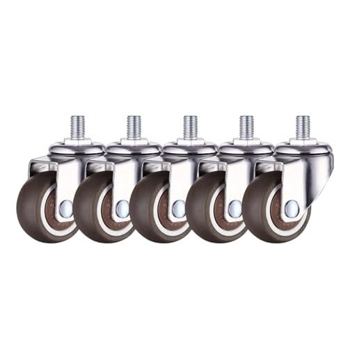 5 Stücke Plug In Swivel Caster Räder Dia 50mm Weichgummi for Ersatz Bürostuhl Möbel Rad(M10 Screw 2 inch) von EEEBLBXNQ