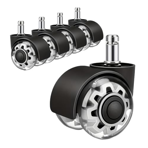 5 stücke 2 "Duty Grau Stille Swivel Stem Rollen Glatte Langlebig Räder for Büro Stühle Gaming(Gray) von EEEBLBXNQ