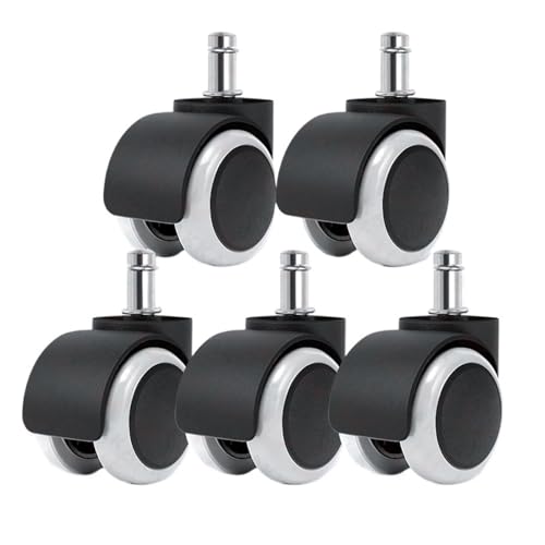 5 stücke 2 Zoll Universal Swivel Caster Räder Ersatz Gaming Stuhl Büro Rollen Trolley Möbel Hardware(White) von EEEBLBXNQ