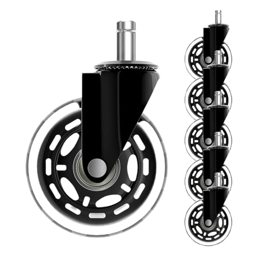 5 stücke Baby Essen Stuhl Rad Befestigung 3 Zoll Gummi 360 Grad Koliken for Möbel Caster Sicher Roll Ruhig(11MM) von EEEBLBXNQ