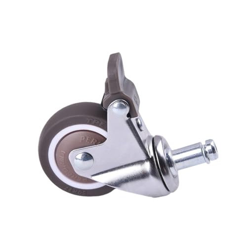 5 teile/los Bürostuhl Caster Räder 1,5/2 Zoll Swivel Weiche Gummi Ersatz Möbel Hardware(Spring type 2 brakes,1.5 Inch) von EEEBLBXNQ
