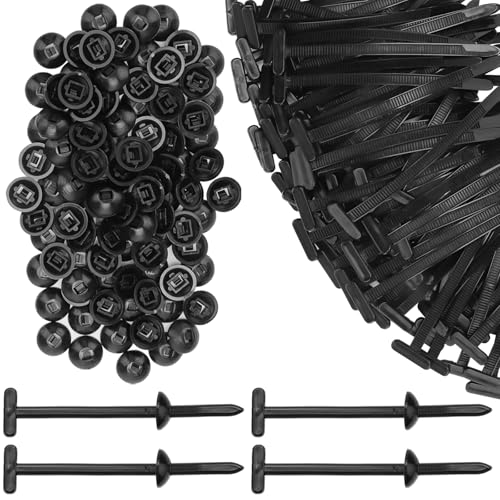 EEEKit 100 Stück Nylon-Kabelbinderschnallen, robuste, selbstschließende Kabelbinder, Nadelknopf-Design, Auto-Reparatur-Verschlüsse von EEEKit