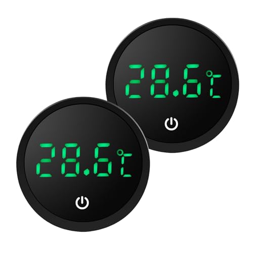 EEEKit Aquarienthermometer, 2er Set Kleben-on Aquarium Thermometer, Digitales Fisch Tank Thermometer für Wasser und Terrarien von EEEKit