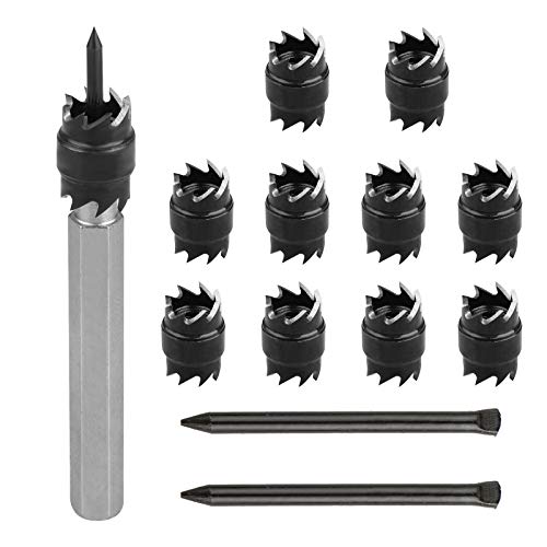 EEEKit 13PCS Punktschweiß Schneider Kit, 3/8"HSS Spot Weld Cutter Bohrer Sechskant Blechlochschneider Entferner für Power Drill Punktschweißen von EEEKit