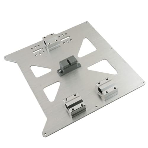 1 Satz Aluminium-Y-Wagen V2-Plattenbett-Unterstützungssatz for 3D-Drucker for Rep-Rap for Pr-usa i3 mit SC8UU-Lagern und Gürtelhalter(Zwart) von EEQANAO