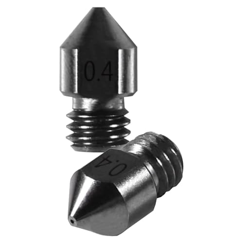 5 STÜCKE for FL-SUN for QQ-S PRO Extruderdüse Q5 Hotend for QQS 3D-Druckerteil 0,4 mm Messing/Edelstahl/Gehärteter Stahl/TC4 Titanlegierung 1,75 mm(Hardened Steel) von EEQANAO