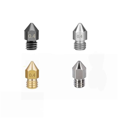 5 STÜCKE for FL-SUN for QQ-S PRO Extruderdüse Q5 Hotend for QQS 3D-Druckerteil 0,4 mm Messing/Edelstahl/Gehärteter Stahl/TC4 Titanlegierung 1,75 mm(TC4 Titanium Alloy) von EEQANAO