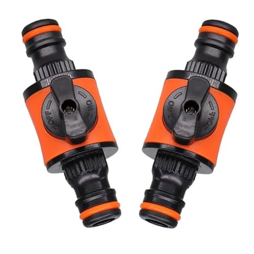 EEQANAO 1PC/2PCS 16MM Gleich Gartenschlauch Absperrventil Fitting Kunststoffschlauch Wasserhahn Adapter Schnellkupplung for Bewässerung Bewässerung Autowäsche(2pcs) von EEQANAO