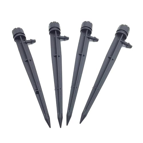EEQANAO 50 Stück verstellbare 8-Loch-Tropfdüsen mit Spikes, Gartensprinkler, Tropfbewässerung, abgesteckte Strahler, Gartengewächshaus-Bewässerungsgerät von EEQANAO