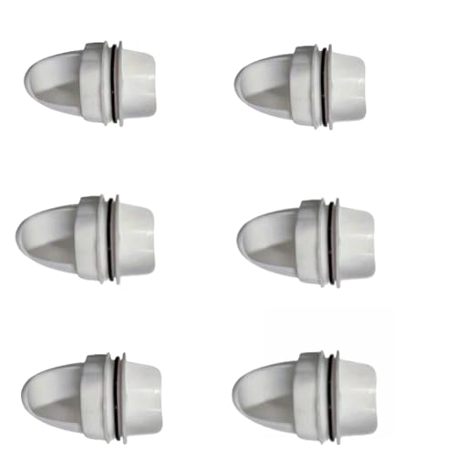 EEQANAO Hühnerfutterspender, regendicht, Futterspender-Anschluss-Kit for Eimer, Tank, Fässer, Behälter, Schwerkraft-Futter-Kit, Tröge(White 6pc Feeders) von EEQANAO