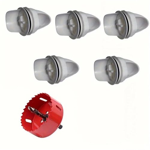 EEQANAO Hühnerfutterspender, regendicht, Futterspender-Anschluss-Kit for Eimer, Tank, Fässer, Behälter, Schwerkraft-Futter-Kit, Tröge(White Set) von EEQANAO