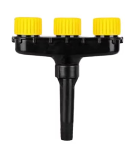 EEQANAO Landwirtschaftliche Zerstäuberdüse Gartenrasensprinkler Bauernhof-Gemüsebewässerung Einstellbares Bewässerungswerkzeug mit großem Durchfluss 3/4/5/6 Wege(3 Spray Nozzle) von EEQANAO