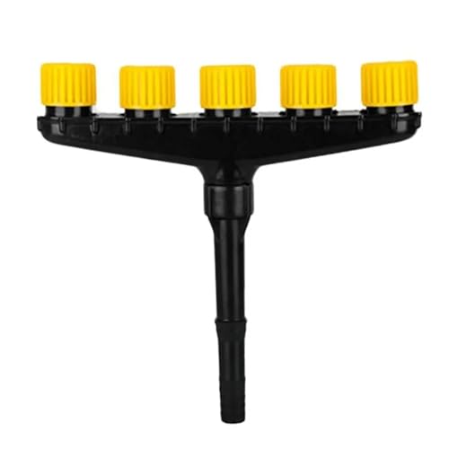 EEQANAO Landwirtschaftliche Zerstäuberdüse Gartenrasensprinkler Bauernhof-Gemüsebewässerung Einstellbares Bewässerungswerkzeug mit großem Durchfluss 3/4/5/6 Wege(5 Spray Nozzle) von EEQANAO