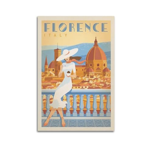 EERS Vintage-Reiseposter Florenz – Italien, dekoratives Gemälde, Leinwand-Wandposter und Kunstdruck, modernes Familienschlafzimmer-Dekor-Poster, 30 x 45 cm EERS Vintage-Reiseposter Florenz – Italien, dekoratives Gemälde, Leinwand-Wandposter und Kunstdruck, modernes Familienschlafzimmer-Dekor-Poster, 30 x 45 cm von EERS