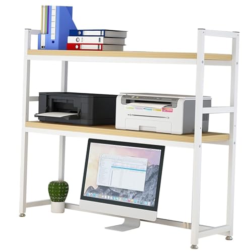 Desktop-Bücherregal Desktop-Bücherregal/Bücherregal – Computertisch-Bücherregal, Mehrzweck-Bücherregal auf Arbeitsplatte, Büro-Aufbewahrungsregal, verstellbarer Präsentationsregal-Organizer, für Wohn von EESHHA