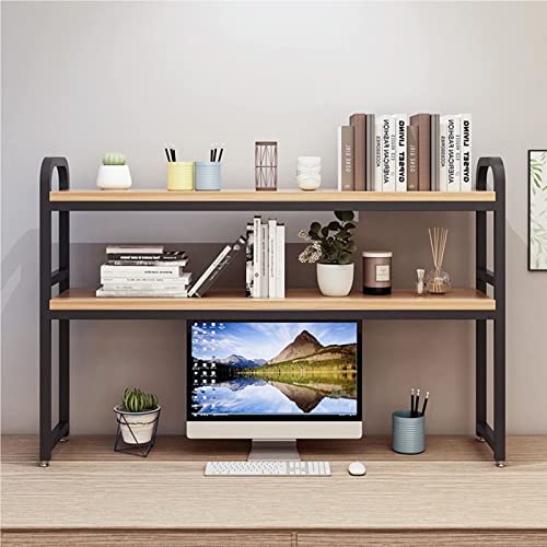 Desktop-Bücherregal Schreibtisch-Bücherregal-Organizer – Schreibtisch-Regalständer, Stahlrahmen, Leiter-Stil, Arbeitsplatte, Bücherregal, Organizer-Regal, Heimbüro-Aufbewahrungsregal, für Heim-/Büro- von EESHHA