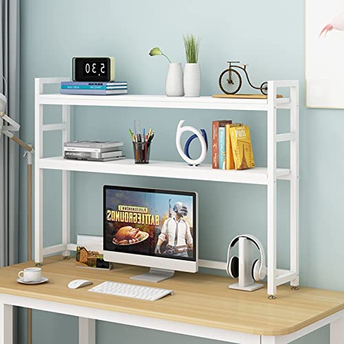 Desktop-Bücherregal Schreibtisch-Bücherregal-Organizer – kleines Bücherregal für Computertisch, freistehendes Multifunktions-Bücherregal, offenes freistehendes Schreibtisch-Aufbewahrungsregal, Präsen von EESHHA