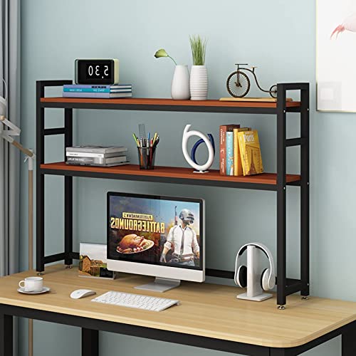 Desktop-Bücherregal Schreibtisch-Bücherregal-Organizer – kleines Bücherregal für Computertisch, freistehendes Multifunktions-Bücherregal, offenes freistehendes Schreibtisch-Aufbewahrungsregal, Präsen von EESHHA