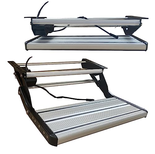 EEYZD Elektrische Trittstufe Wohnmobil, Aluminium Solide Wohnwagen Einstiegsstufe, 12 V Automatische RV Step Klapptritt 1 Stufe Camper Trittstufe für Reiseanhänger, Camper-Treppe (1 Step) von EEYZD
