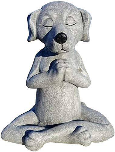 EEzyzy Meditierende Hundestatue, Hundebuddha, Statuendekor, Verzierung für Gartenhaus in Naturstein, Yoga Zen Dekor EEzyzy Meditierende Hundestatue, Hundebuddha, Statuendekor, Verzierung für Gartenhaus in Naturstein, Yoga Zen Dekor von EEzyzy
