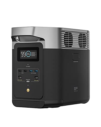 EF ECOFLOW DELTA 2 Tragbare Powerstation 1024Wh, Solar Generator LiFePO4-Batterie, erweiterbarer Kapazität bis zu 3kWh, Schnellladung von 0-80% in 50 Mins, Notstromaggregat für Camping, Wohnmobile von EF ECOFLOW