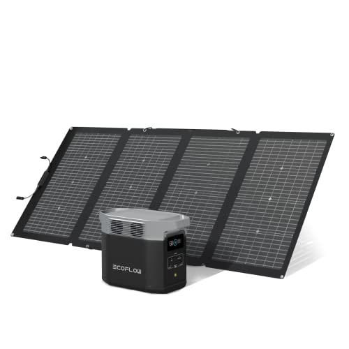 EF ECOFLOW DELTA 2 tragbare Powerstation 1024Wh mit 220W Solar Panel, Solargenerator erweiterbarer Kapazität bis zu 3kWh, für Camping, Kleine Verpackungsmängel, Produkt unbenutzt(Generalüberholt) von EF ECOFLOW