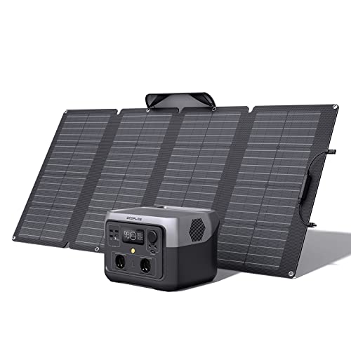 EF ECOFLOW Tragbare Powerstation RIVER 2 MAX mit 160W faltbare solar panel, 512 Wh Solargenerator mit LiFeP04, Schnellladung in 1 Stunde, bis zu 1000 W Leistung, Balkonkraft für Camping EF ECOFLOW Tragbare Powerstation RIVER 2 MAX mit 160W faltbare solar panel, 512 Wh Solargenerator mit LiFeP04, Schnellladung in 1 Stunde, bis zu 1000 W Leistung, Balkonkraft für Camping von EF ECOFLOW