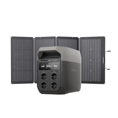 EcoFlow DELTA 3 Tragbare Powerstation mit 220 W Solarpanel, 1024 kWh Solargenerator für Camping, Wohnmobile, Wohnen und Backup-Leistung, Kleine Verpackungsmängel, Produkt unbenutzt(Generalüberholt) von EF ECOFLOW