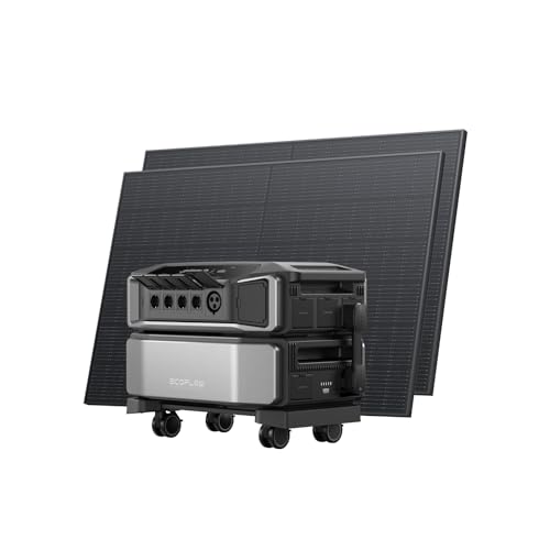 EcoFlow DELTA Pro Ultra tragbare Powerstation 6 144 Wh mit 2× 400W Solarpanel, 6 900 W AC-Ausgang, erweiterbar auf 30 kWh, LFP-Batterie, App-Steuerung, Solargenerator für Zuhause, Notfälle, Wohnmobile von EF ECOFLOW
