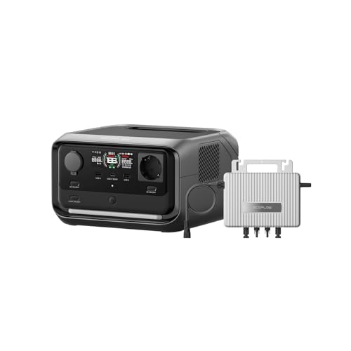 EcoFlow RIVER 3 Plus Tragbare Powerstation 286 Wh, 0% VAT WLAN Stream Mikrowechselrichter 800W, LFP Batterie, bis zu 1 200W Leistung, erweiterbar auf 858 Wh, <10 ms USV, Solargenerator für Camping, RV von EF ECOFLOW