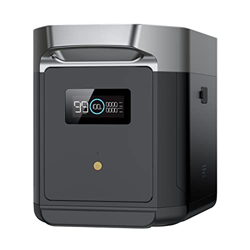 EcoFlow Zusatzbatterie für Delta 2 Max tragbare Powerstation 2048Wh Kapazität LifePO4-Batterie für Haushaltsreserve, Energiesparen, im Freien, Wohnmobil, Camping (Generalüberholt) von EF ECOFLOW