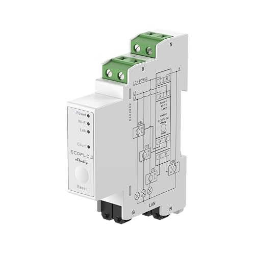 EcoFlow x Shelly Smart Meter, optimaler Stromausgleich & effiziente Nutzung von Solarenergie, Ganzhaus-Energieüberwachung, kompatibel mit der EcoFlow STREAM Serie von EF ECOFLOW