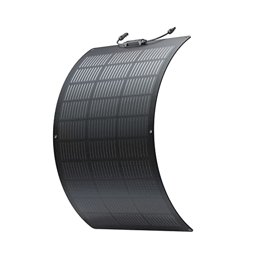 Ecoflow 100W Solar Panel Flexibles Monokristallines Solarpanel IP68 hocheffizient Solarmodul Solarzelle Photovoltaik für Wohnmobile, Dächer, Van Boote, ohne Solarpanelkabel von EF ECOFLOW