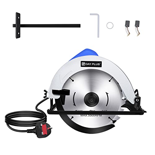 Handkreissäge mit 180mm Kreissägeblatt - Fasenwinkel (0 bis 45°) - 900W Elektrosäge mit Geschwindigkeit 5000 U/min - Max. Schnitttiefe: 90°: 55mm - zum Schneiden von Holz von EFAN