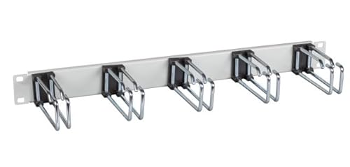 EFB-Elektronik 19" 1HE Kabelführungspanel, 5 x Kunststoffbügel, grau EFB-Elektronik 19" 1HE Kabelführungspanel, 5 x Kunststoffbügel, grau von EFB-Elektronik